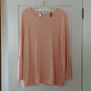 Calvin Klein Pale Pink Bell Sleeve Sweater NWOT